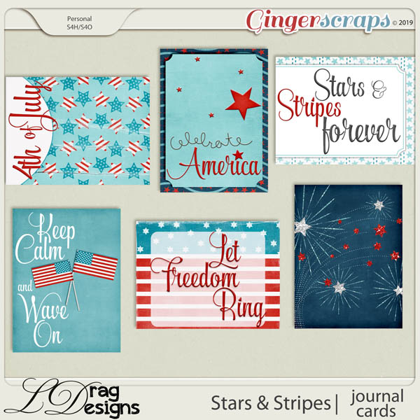 Stars & Stripes: Journal Cards by LDragDesigns