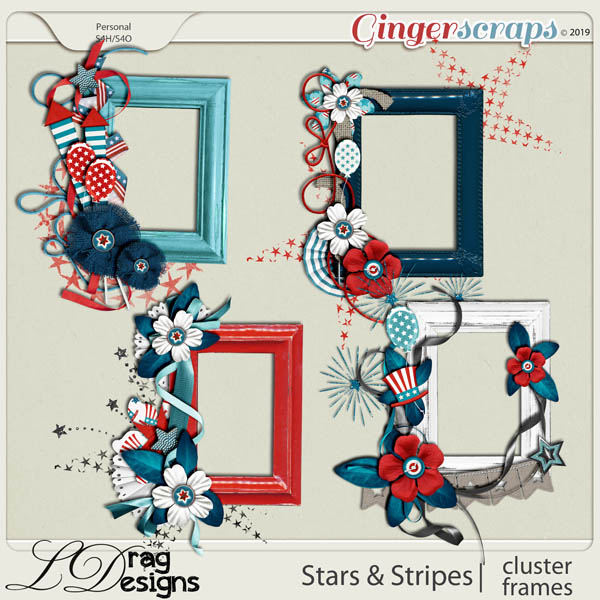 Stars & Stripes: Cluster Frames by LDragDesigns