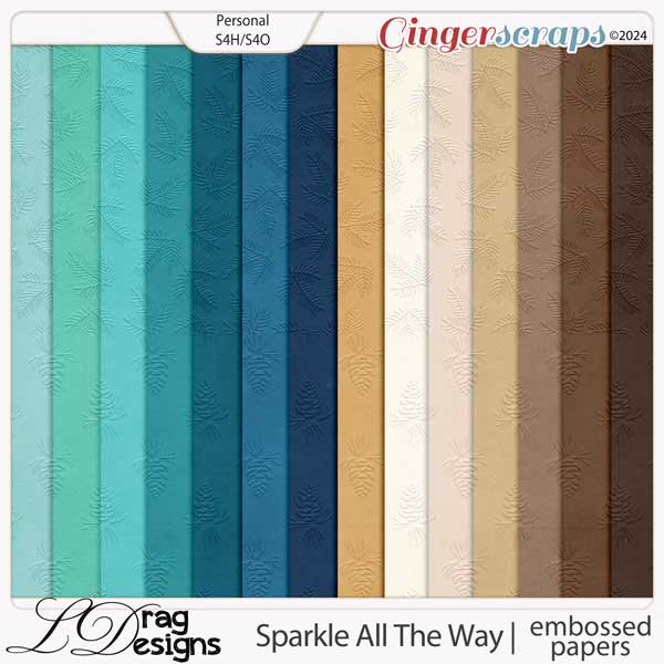 Sparkle All The Way: Embossed Papers by LDragDesigns