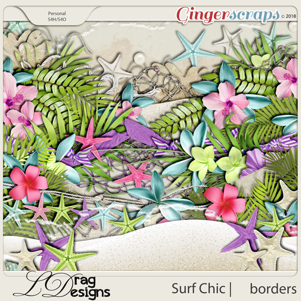 Surf Chic: Borders by LDragDesigns