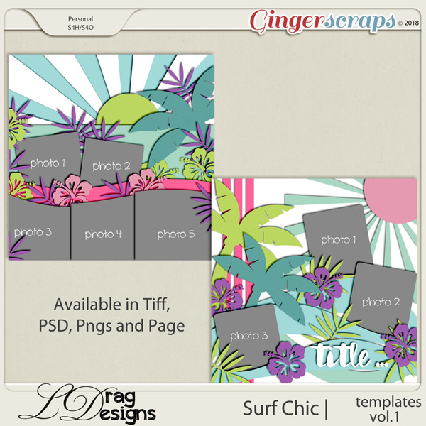 Surf Chic: Templates Vol. 1 by LDragDesigns