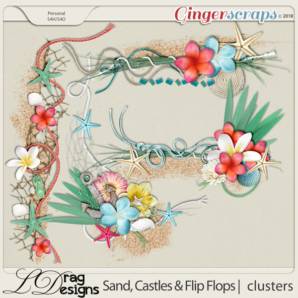 Sand, Castles & Flip Flops: Clusters by LDragDesigns