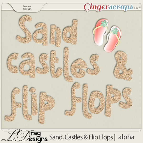 Sand, Castles & Flip Flops: Sand Alpha by LDragDesigns