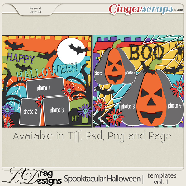 Spooktacular Halloween: Templates Vol.1 by LDragDesigns