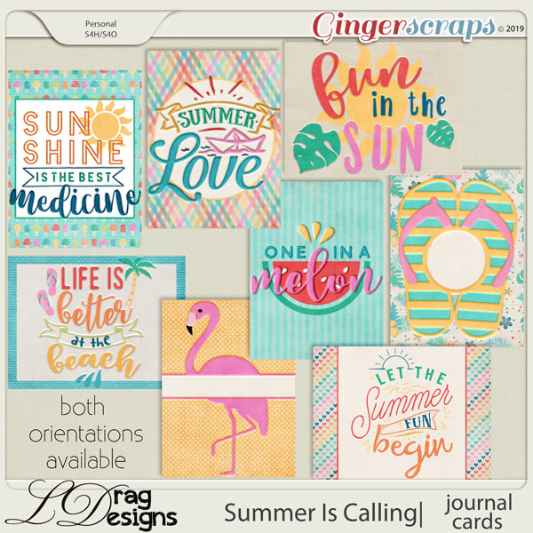 Summer Is Calling: Journal Cards by LDragDesigns