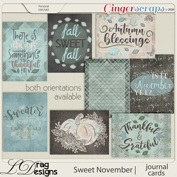 Sweet November: Journal Cards by LDragDesigns