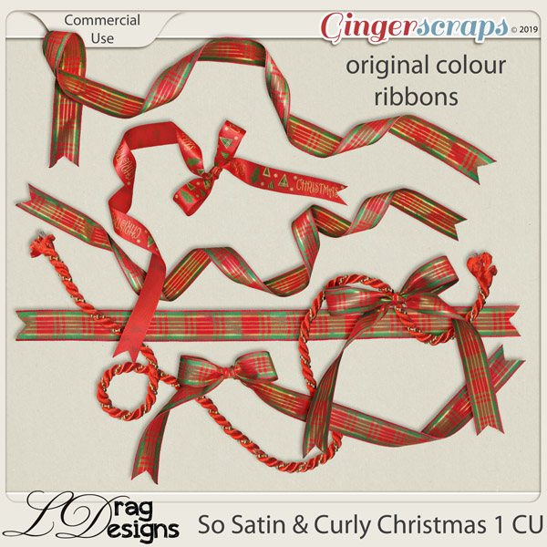 So Satin & Curly Christmas 1 CU by LDragDesigns