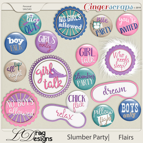 Slumber Party: Flairs by LDragDesigns