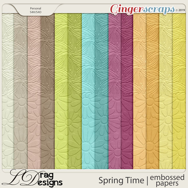 Spring Time: Embossed Papers by LDragDesigns