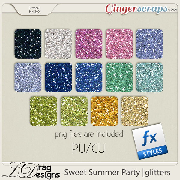 Sweet Summer Party: Glitterstyles by LDragDesigns