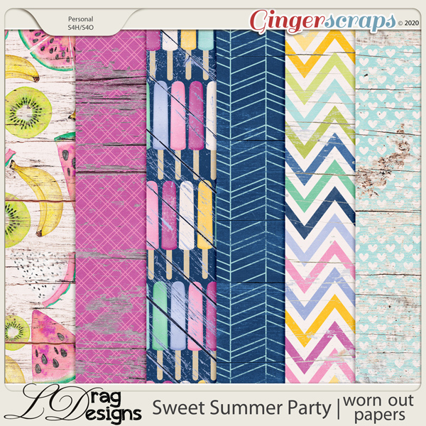 Sweet Summer Party: Worn Out Papers by LDragDesigns