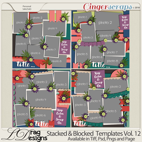 Stacked & Blocked Templates Vol. 12 by LDrag Designs