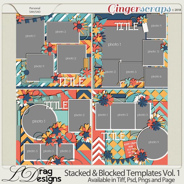 Stacked & Blocked Templates Vol. 1 by LDRag Designs