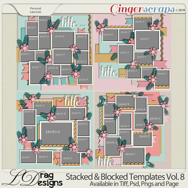 Stacked & Blocked Templates Vol. 8 by LDrag Designs