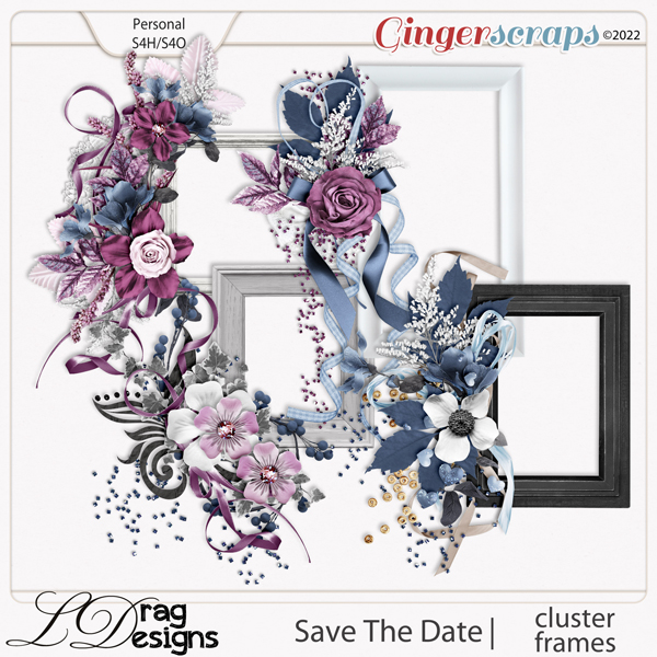 Save The Date: Cluster Frames by LDragDesigns