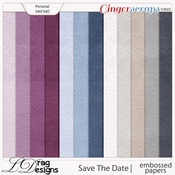 Save The Date: Embossed Papers by LDragDesigns