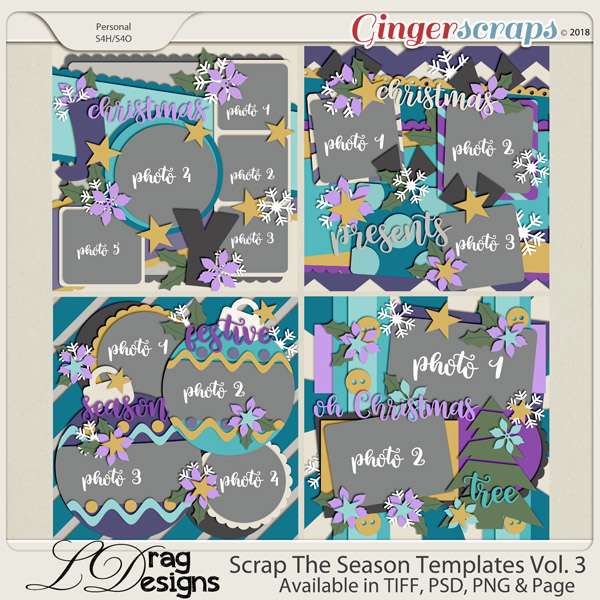Scrap The Season Templates Vol. 3 by LDragDesigns