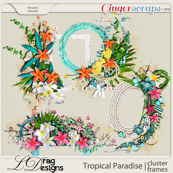 Tropical Paradise: Cluster Frames by LDragDesigns