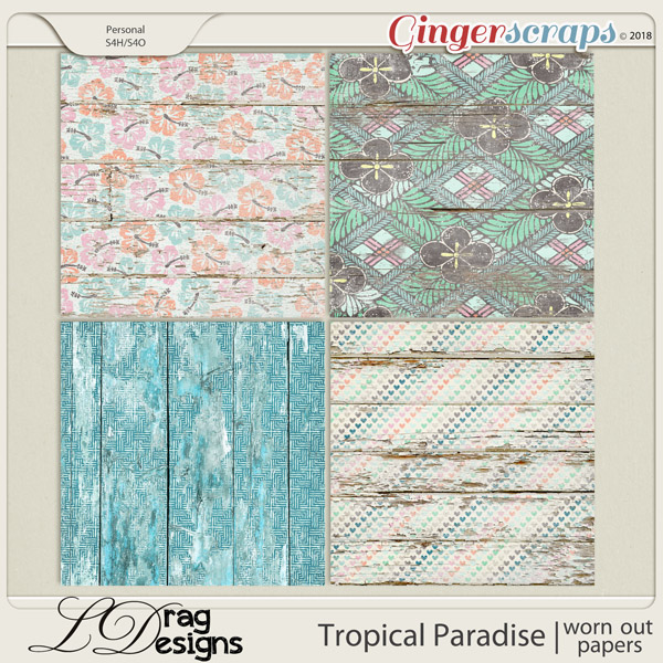 Tropical Paradise: Worn Out Papers by LDragDesigns