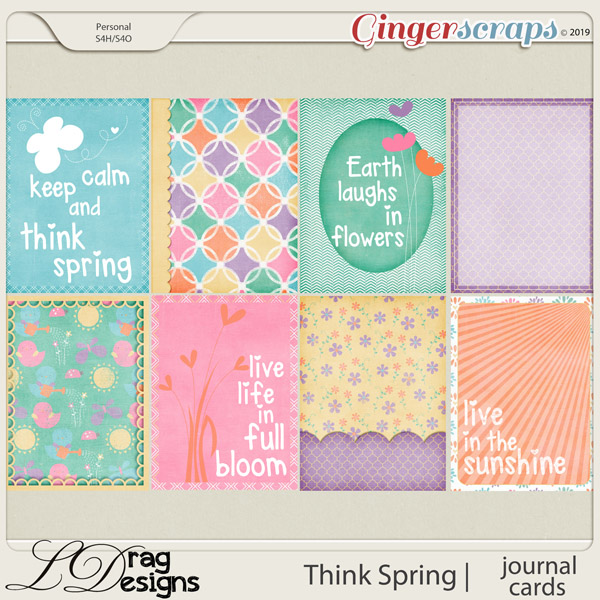 Think Spring: Journal Cards by LDragDesigns