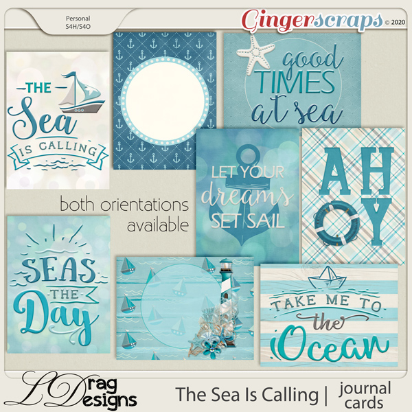 The Sea Is Calling: Journal Cards by LDragDesigns