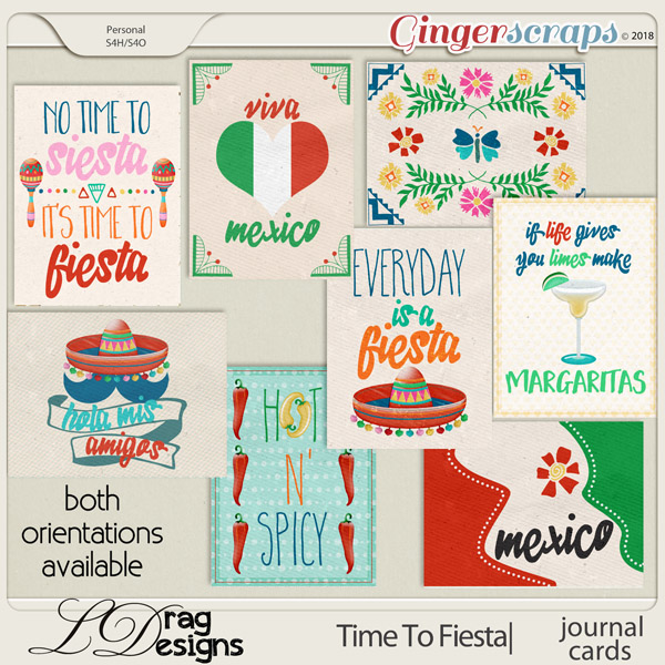 Time To Fiesta: Journal Cards by LDragDesigns