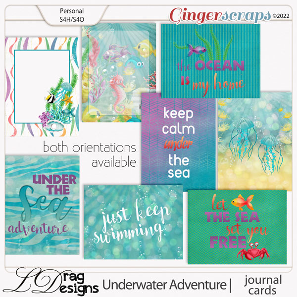 Underwater Adventure: Journal Cards by LDragDesigns