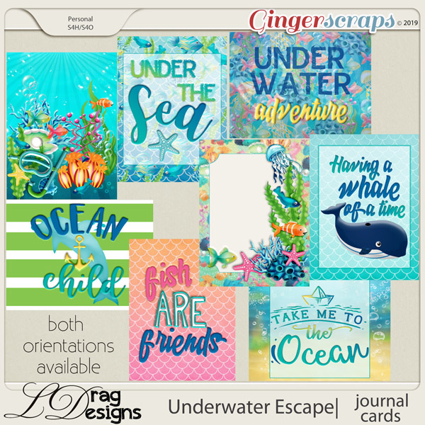 Underwater Escape: Journal Cards by LDragDesigns