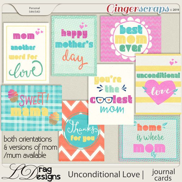 Unconditional Love: Journal Cards by LDragDesigns