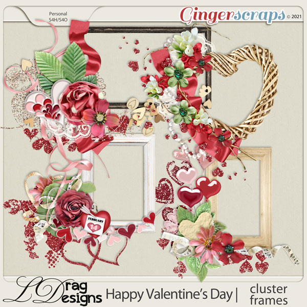 Valentine's Day: Cluster Frames by LDragDesigns