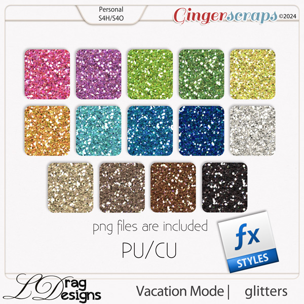 Vacation Mode: Glitterstyles by LDragDesigns