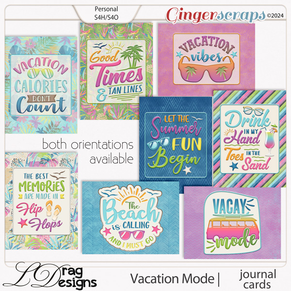 Vacation Mode: Journal Cards by LDragDesigns