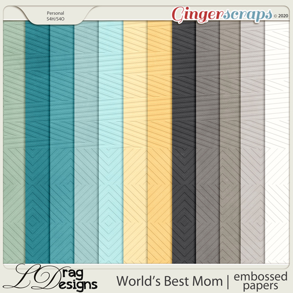 World's Best Mom: Embossed Papers by LDragDesigns
