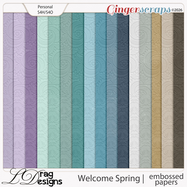 Welcome Spring: Embossed Papers by LDragDesigns
