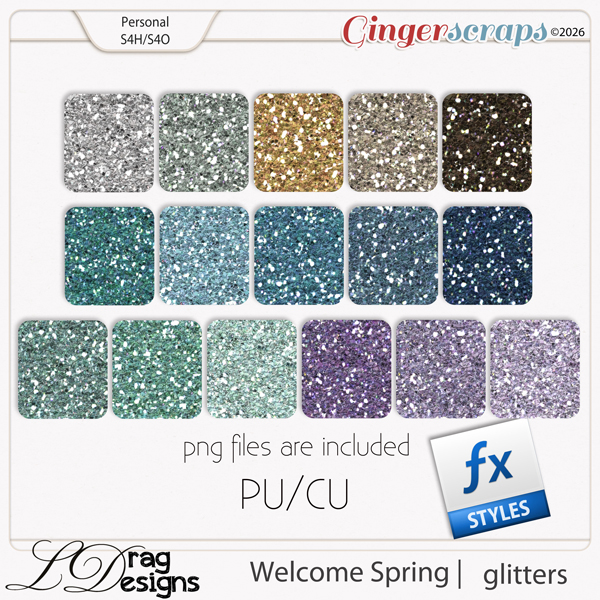 Welcome Spring: Glitterstyles by LDragDesigns