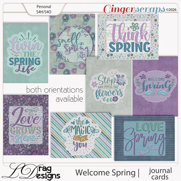 Welcome Spring: Journal Cards by LDragDesigns