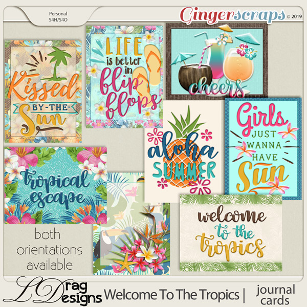 Welcome To The Tropics: Journal Cards by LDragDesigns