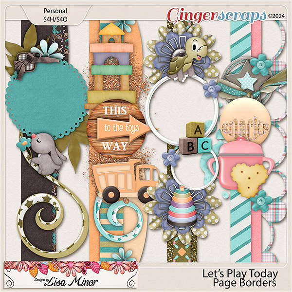 Let's Play Today Page Borders from Designs by Lisa Minor
