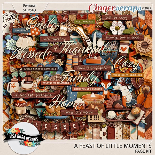 A Feast Of Little Moments - Page Kit by Lisa Rosa Designs