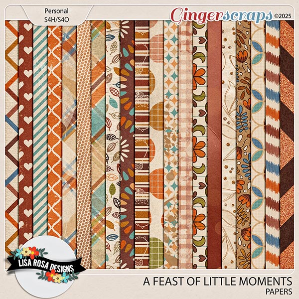 A Feast Of Little Moments - Papers by Lisa Rosa Designs