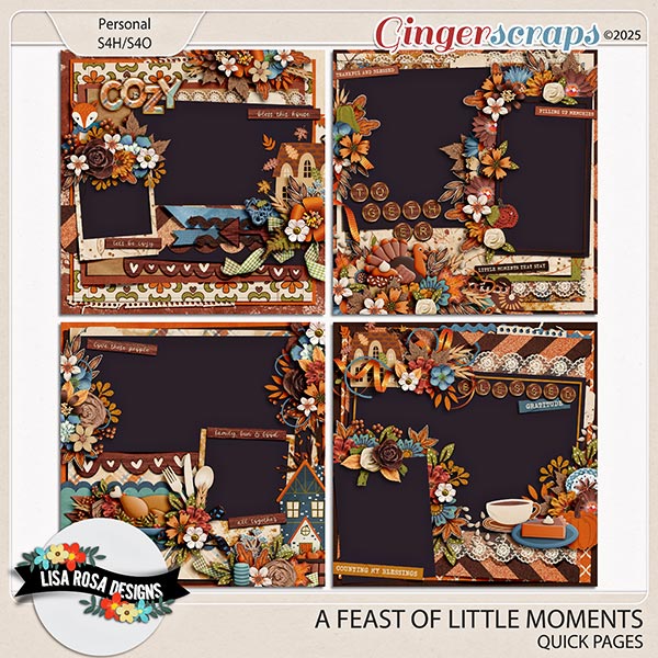 A Feast Of Little Moments - Quick Page by Lisa Rosa Designs