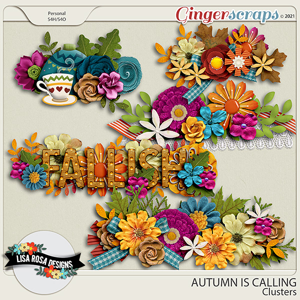 Autumn is Calling - Clusters by Lisa Rosa Designs
