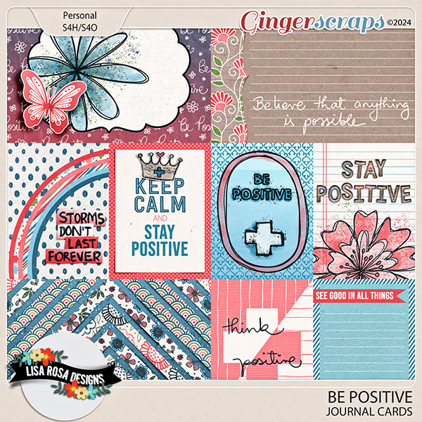 Be Positive - Journal Cards by Lisa Rosa Designs