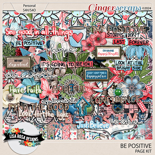 Be Positive - Page Kit by Lisa Rosa Designs