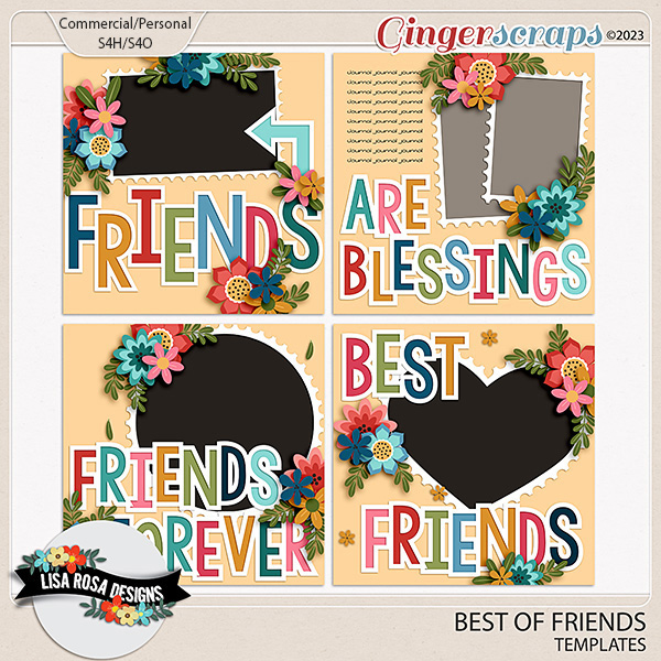 Best of Friends - Templates by Lisa Rosa Designs