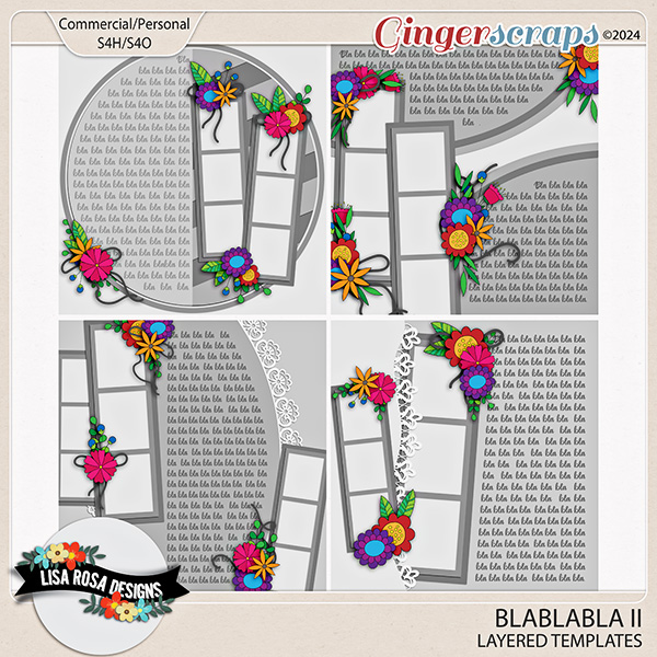 Blablabla II - Layered Templates by Lisa Rosa Designs