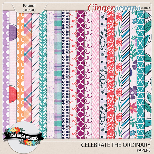 Celebrate the Ordinary - Papers by Lisa Rosa Designs