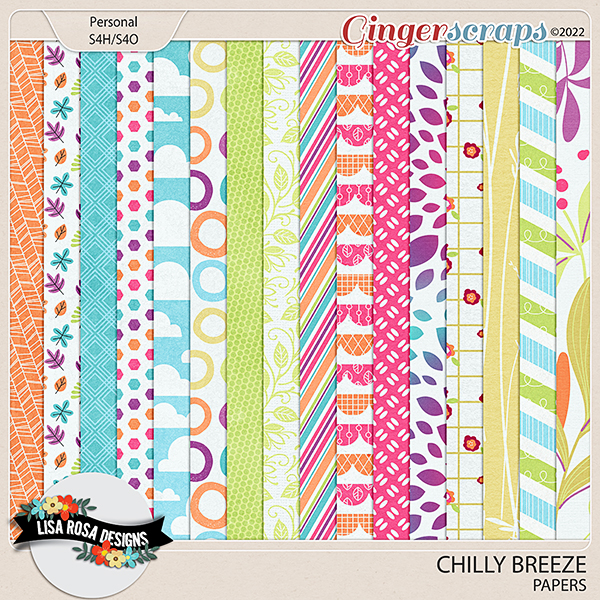 Chilly Breeze - Papers by Lisa Rosa Designs