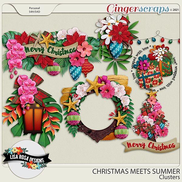 Christmas Meets Summer - Clusters by Lisa Rosa Designs