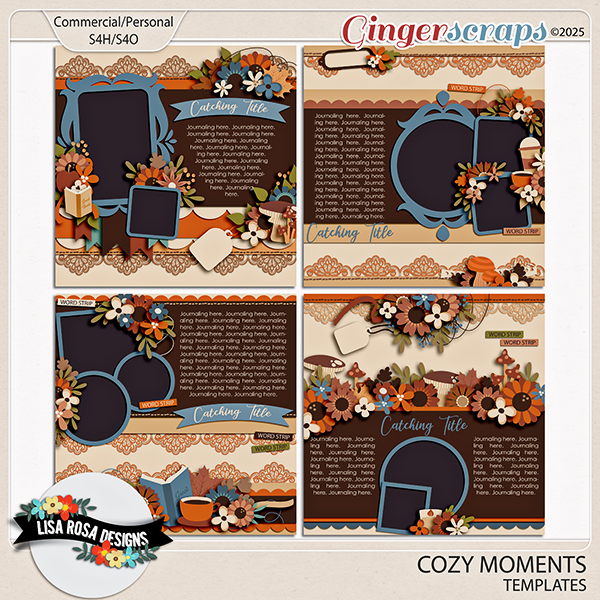 Cozy Moments Templates by Lisa Rosa Designs